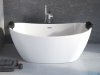 Besco Ayla wanna 170x80cm wolnostojąca z syfonem i przelewem CZARNYM #WAS-170-ACZ